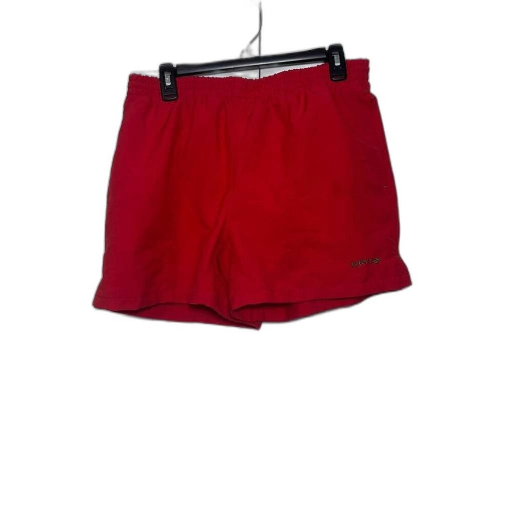 Orvis Swim Trunks Mens Large Red Orange Board shorts Swimwear